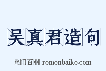 吴真君造句是什么意思的图片